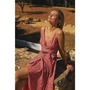 Anthropologie - Flutter Wrap Midi Dress petite M